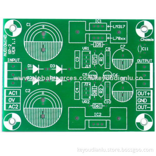Two-layer PCB with Copper Based Material, HASL, Lead-free Finish